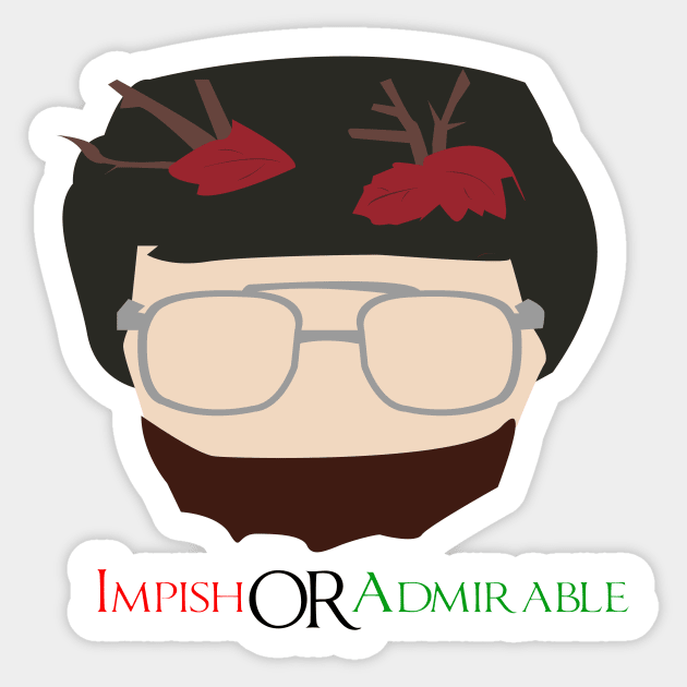 Belsnickle Impish or Admirable Sticker by HeardUWereDead